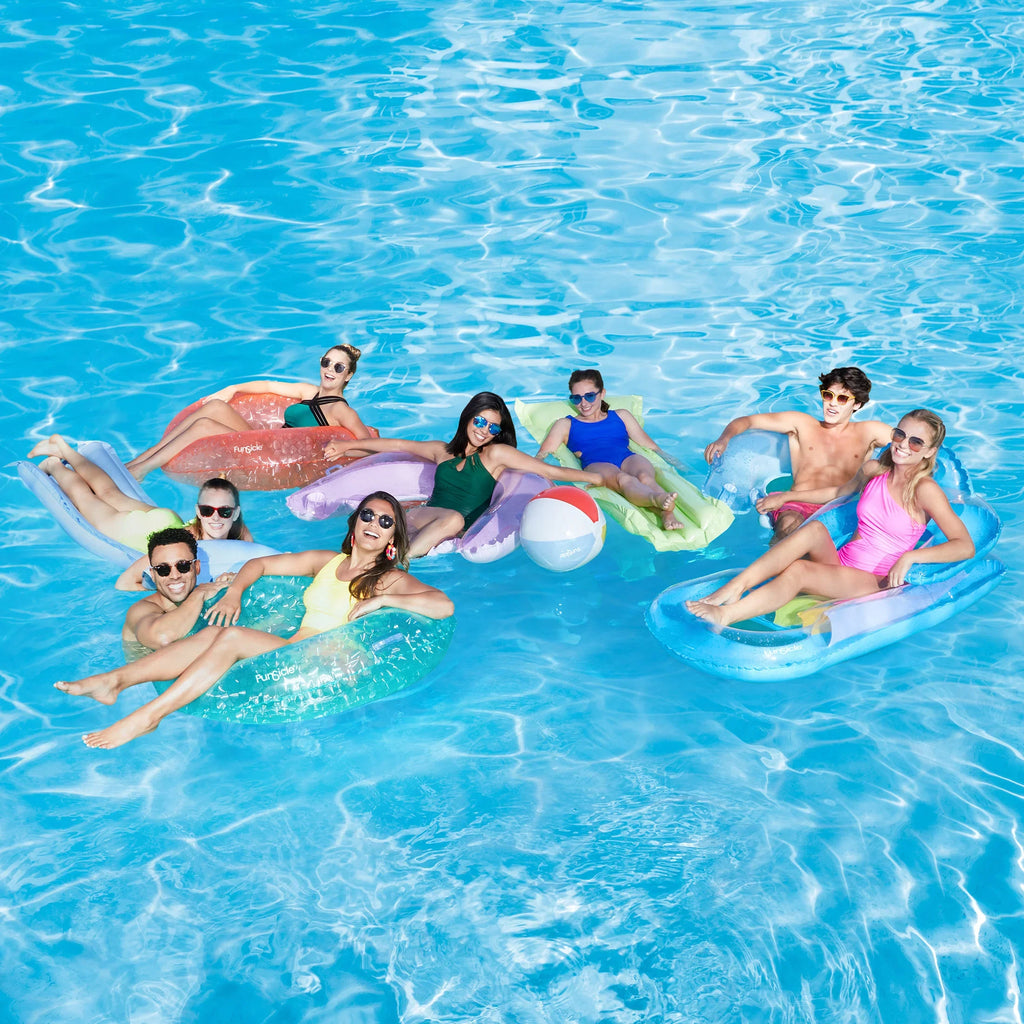 Funsicle Party Pack 8 Pack, Pool  Toy & Floats, Tubes & Lounges, Colors Vary, Adults