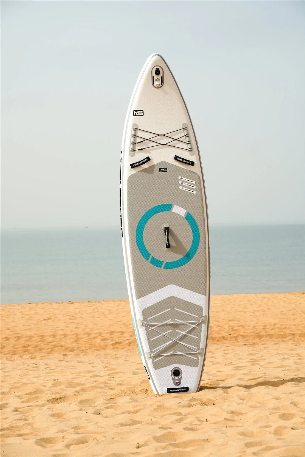 Inflatable Stand Up Paddle Board(6In Thick)with Premium  Accessories & Backpack, Wide Stance, Bottom Fin for Paddling, Paddle, Leash, Surf Control, Non-Slip Deck for Youth & Adult(White)