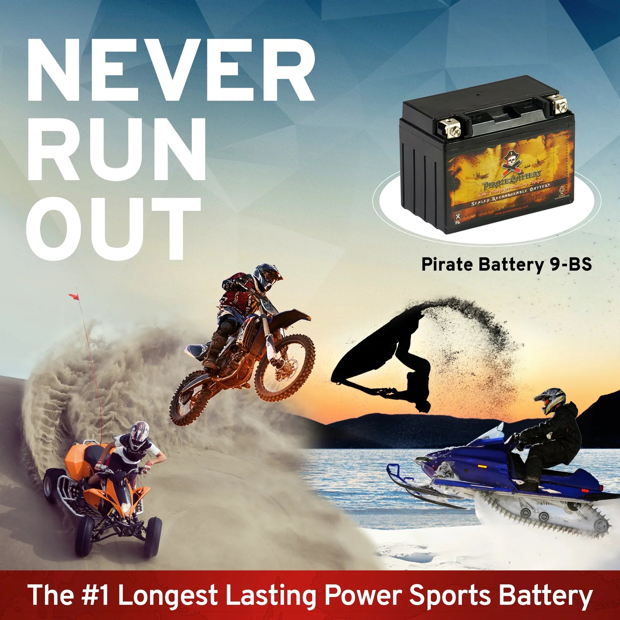 Pirate Battery Ytx9-Bs Motorcycle Battery for Suzuki 600Cc Gsf600S Bandit 2002