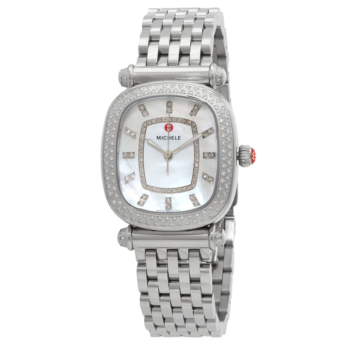 Michele Caber Isle Quartz Diamond Mother of Pearl Dial Ladies Watch