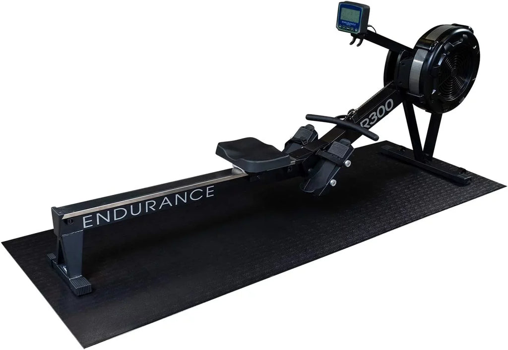 Body Solid Tools 9 Foot Long Vinyl Cardio Mat for Rowers and Treadmills, Black