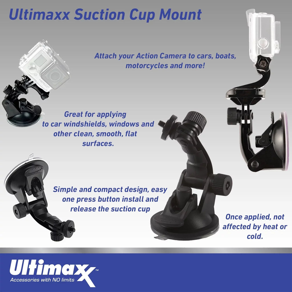 Ultimaxx Advanced Insta360  3 Action Camera Bundle (64GB) - Includes: 1/4” Screw Adapter for Action Cam Mounts, Mini Metal Dolly & More (25pc Bundle)