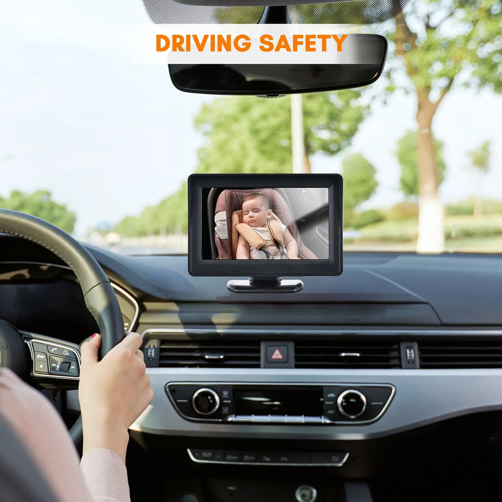 Anself Invigilator Baby Car Camera with 720P Resolution, Wide 150° View, and Night Vision - Easy Rear-Facing Seat Installation