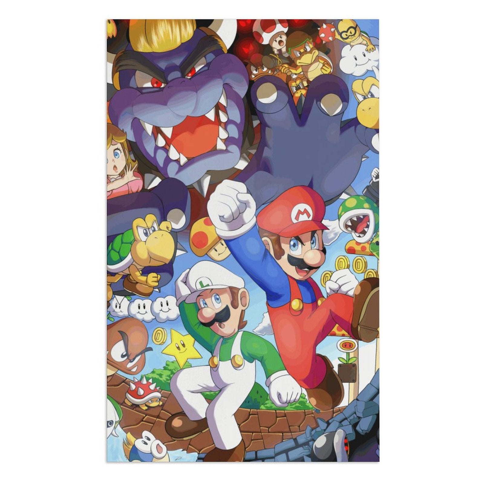 Luigi Mario Bros. Movie Beach Towel Microfiber Soft Absorbent Quick-Dry Bath Towels 130x80cm for Kid/Adults for Bathroom Shower/Guests/Pool Swimming/Gym/Camp/Holiday