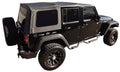 Rampage by RealTruck 99935 Factory Replacement Sailcloth Soft Top For 2007-2010 Wrangler  2 Door, Black Diamond /Tint Windows