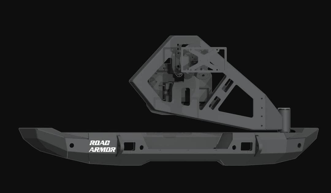 Road Armor 5183R1B-Tc 18- Jeep Wrangler Jl Stealth Rear Bumper / Tire Carrier Fits select: 2021    , 2018-2019