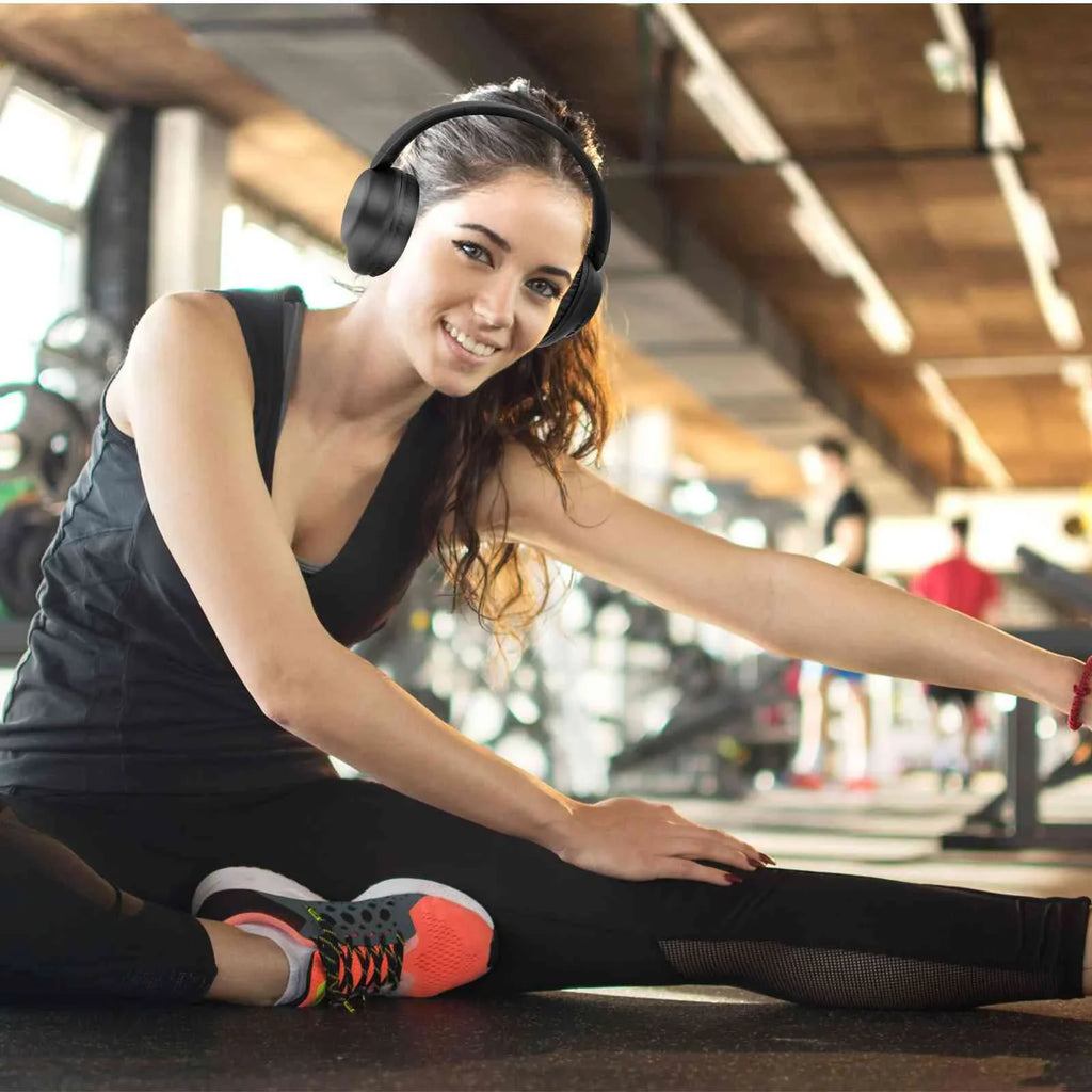 UrbanX  Wireless Bluetooth Stereo Earphones High Resolution Audio Deep Bass Superior Comfort Over The Ear Headphones with Mic for  Desire 12 phone Call Support