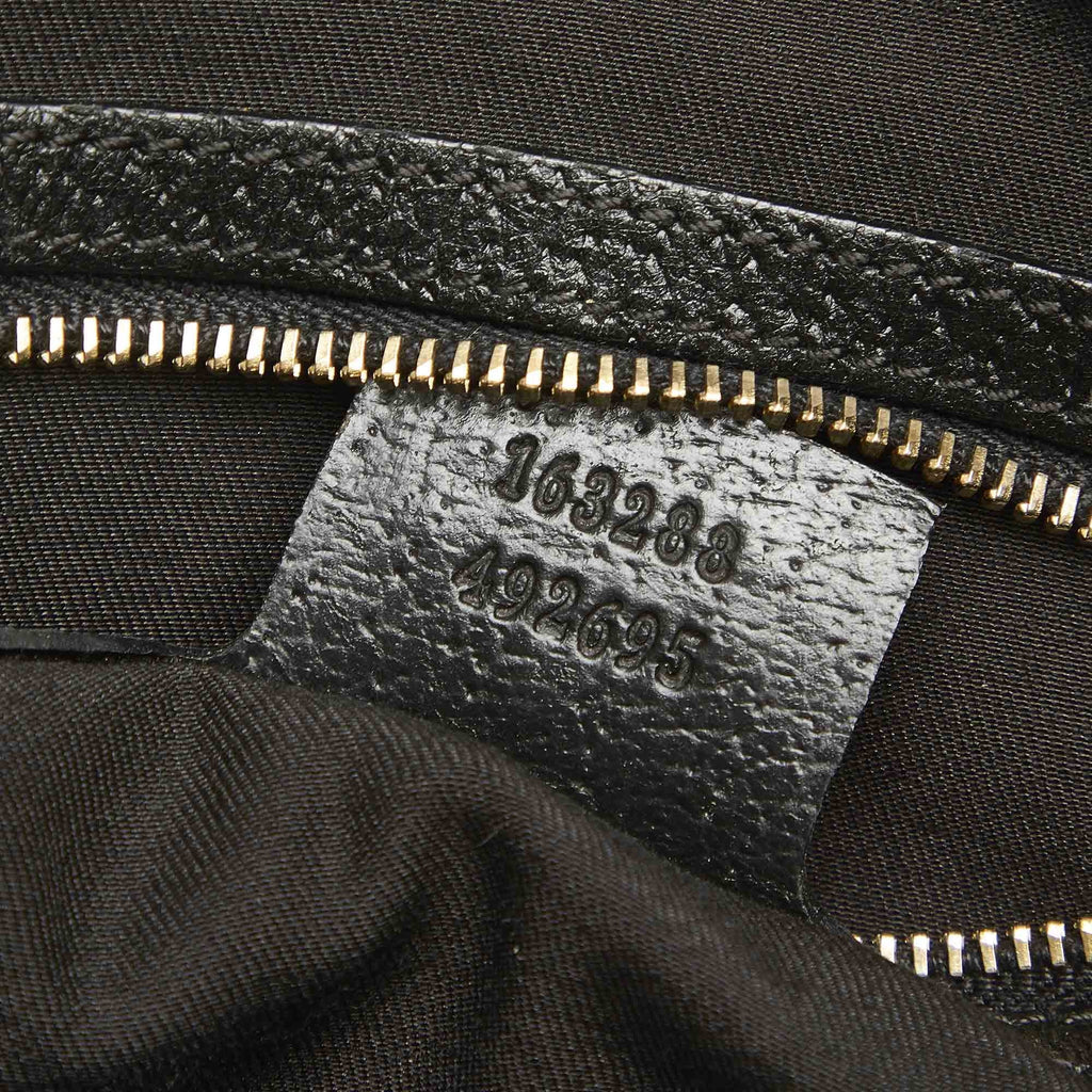 Pre-Owned Gucci  Shoulder Bag Canvas Fabric Black Women (Good)
