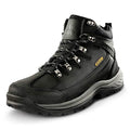 8 Men's Leather Waterproof Hiking Boots Mid Ankle Trekking Mountaineering Outdoor Boots Black Size 10   Hiker