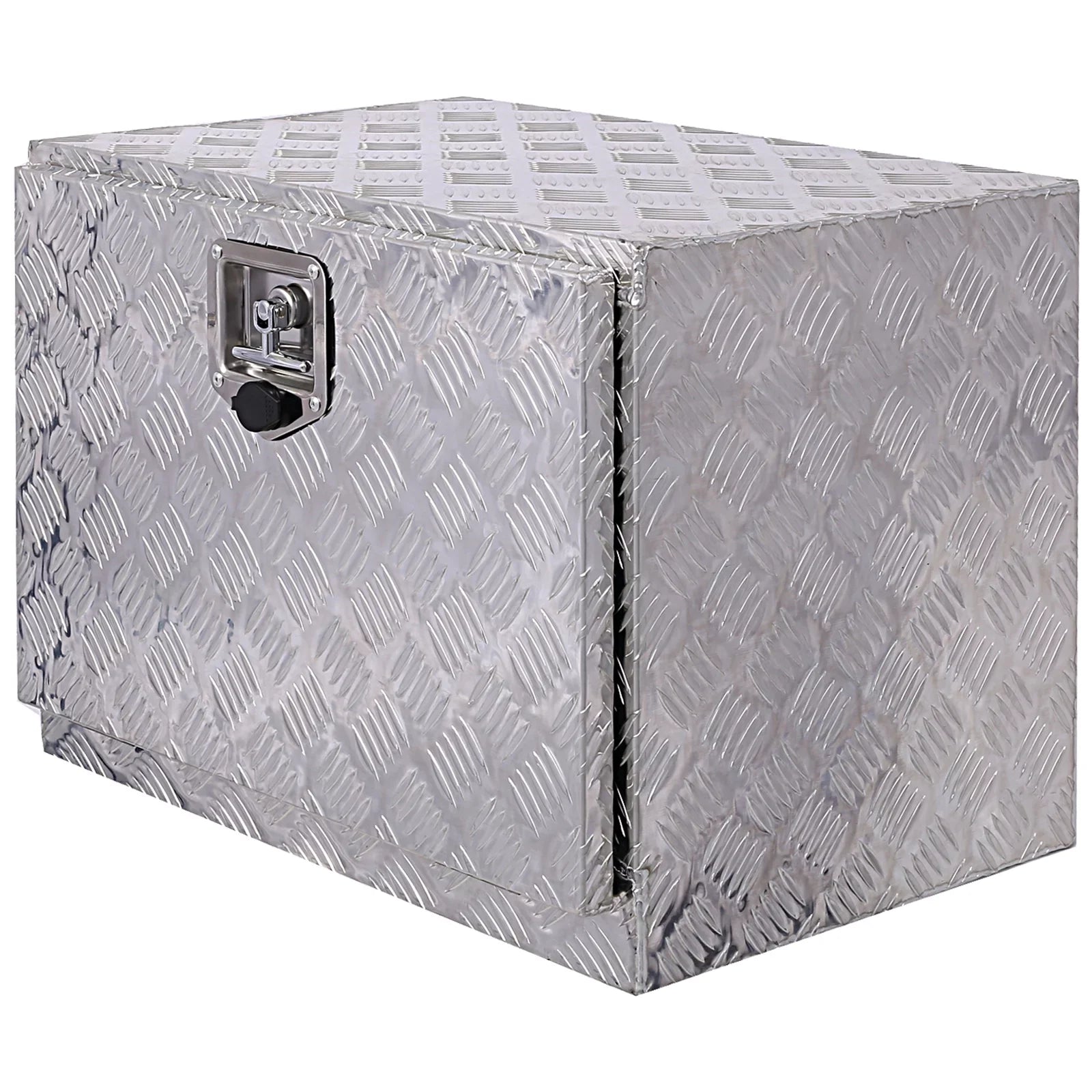 24" Aluminum Tool Box, Truck Bed Tool Box, Outdoor Trailer Pickup Storage Tool Box,  Storage Organizer, Underbody Box w/ Lock Keys, Silver