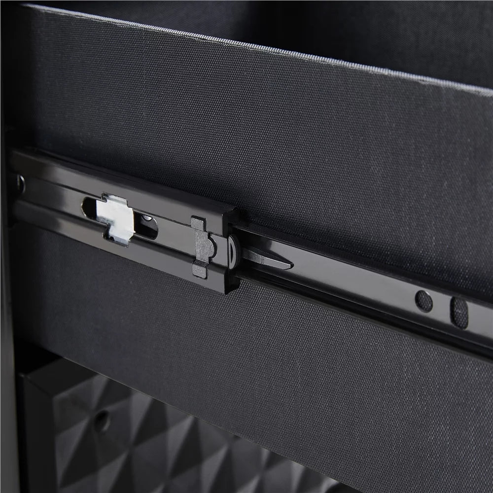 Yaheetech Professional Rolling Makeup Train Case with Drawers,Black