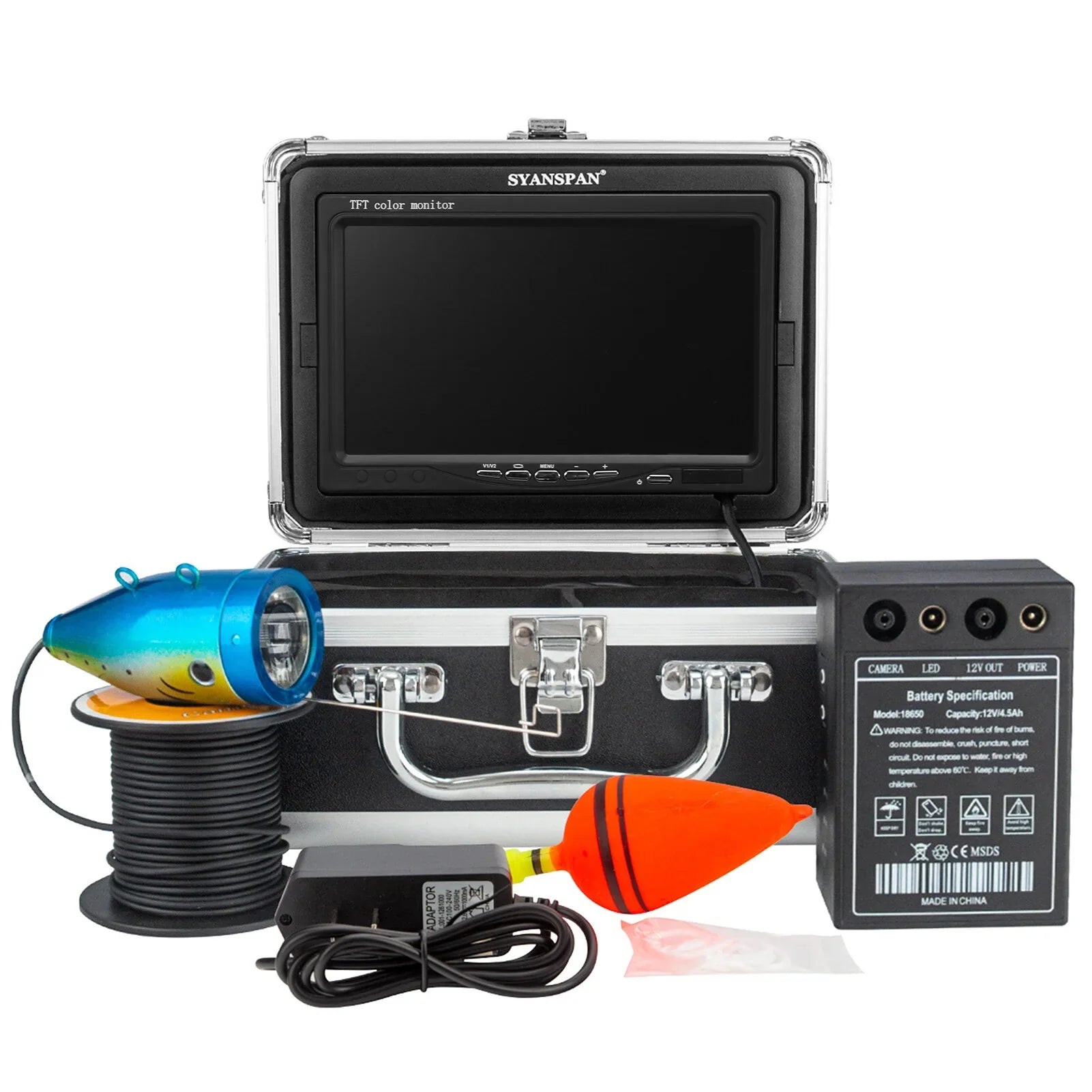 7 Inch 1200TVL Underwater Fishing Camera Fish Finder 12 Infrared  Lamps 15M for Ice Sea Fishing
