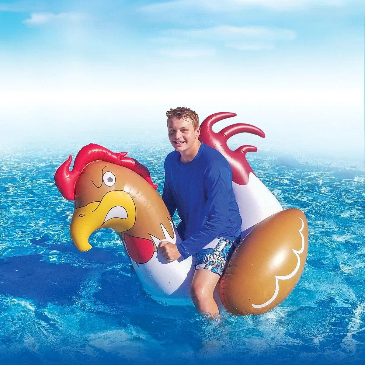 Park Play Chicken Fight Pool Float Game Set
