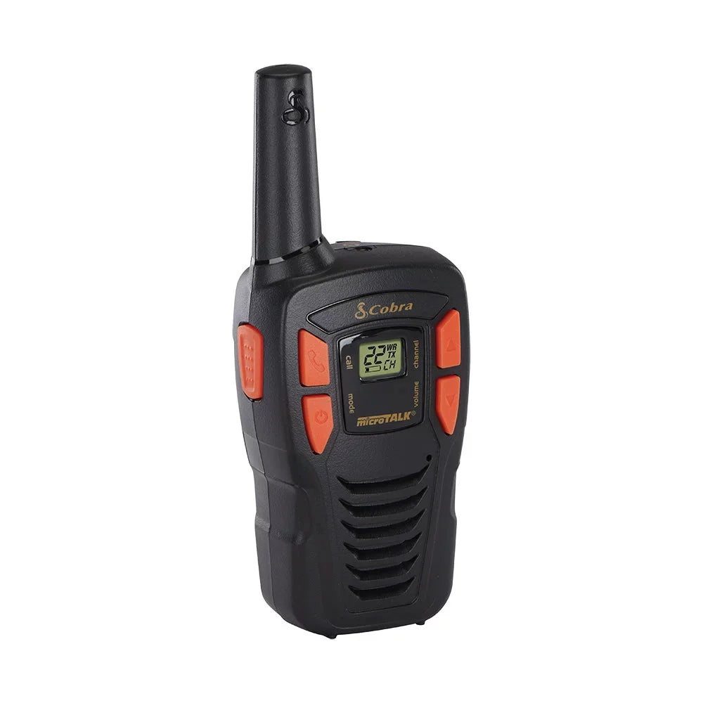 Cobra  Compact Walkie Talkies for Adults - Rechargeable, Lightweight, 22 Channels, Long Range 16-Mile Two-Way Radio Set