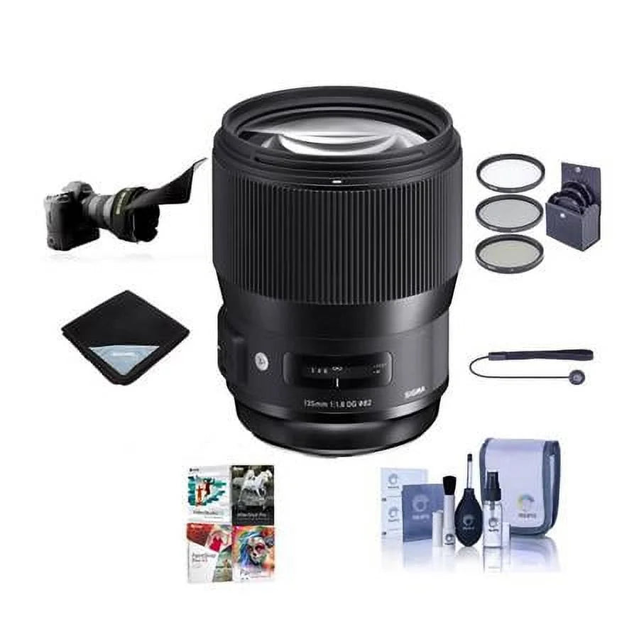 135mm f/1.8    Lens for Sony , Black, Bundle with ProOptic 82mm Filter Kit, Flex Lens Shade, Cleaning Kit, Lens Wrap, Lens Cap Tether,  Software Kit