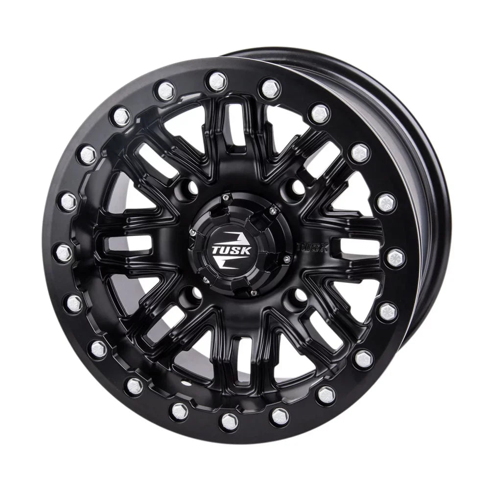 4/137 Tusk Nebo Beadlock Wheel 14x7 4.0 + 3.0 Matte Black For Can-Am Defender  Pro Lone Star 2021-2022