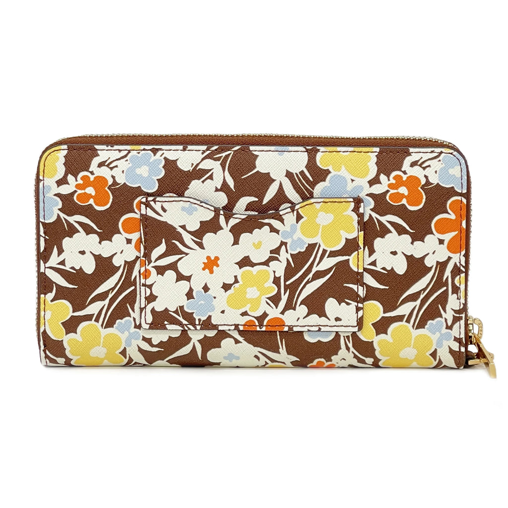 Tory Burch Women's Emerson Printed Wristlet Zip Continental Wallet