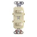 Pass & Seymour Legrand 690- Combo Combination Switch, 1P, 15A, 120/277V, Ivory, 10 Pack