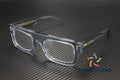 004 Rectangular Squared Light Blue Demo Lens 52mm Men's Eyeglasses
