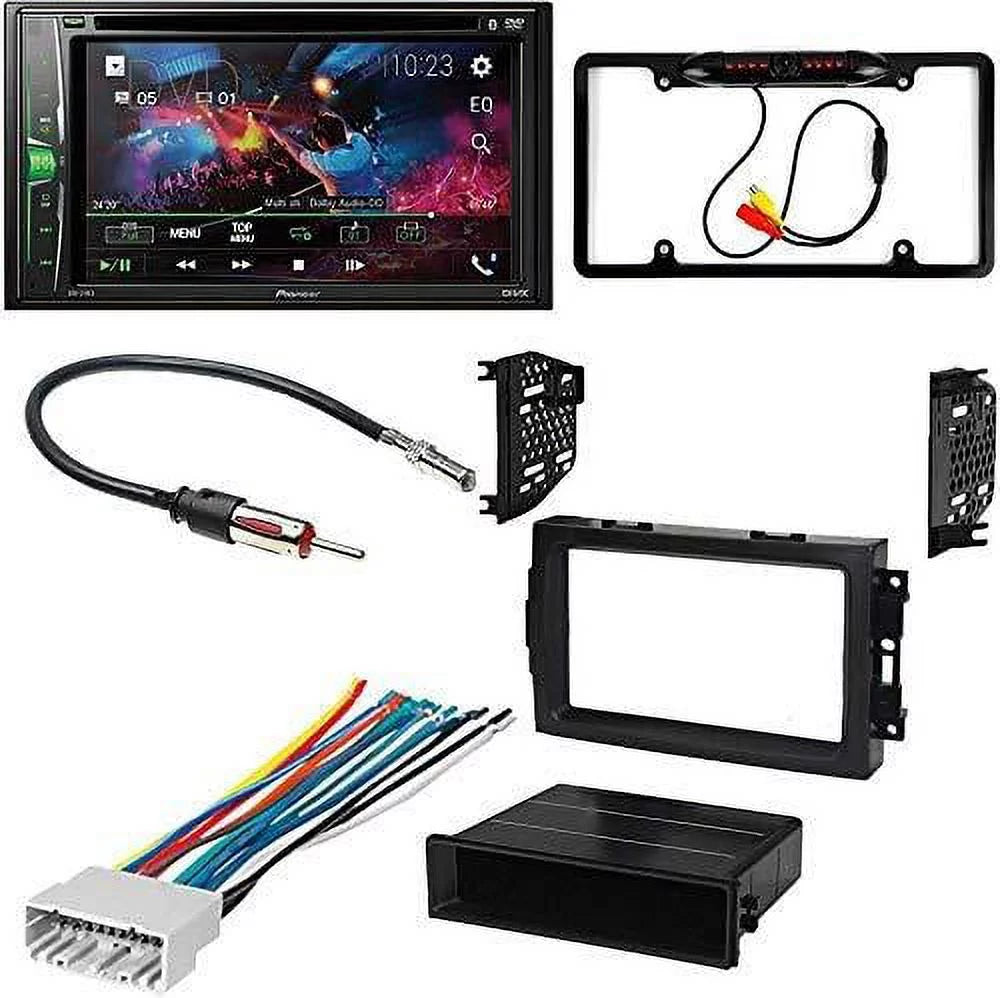 Bundle for 2005-2007 Dodge Durango / Pioneer Double  Car Stereo with Bluetooth/Backup Camera/Installation Kit/in-Dash / / 6.2"  Touchscreen Digital Media Receiver