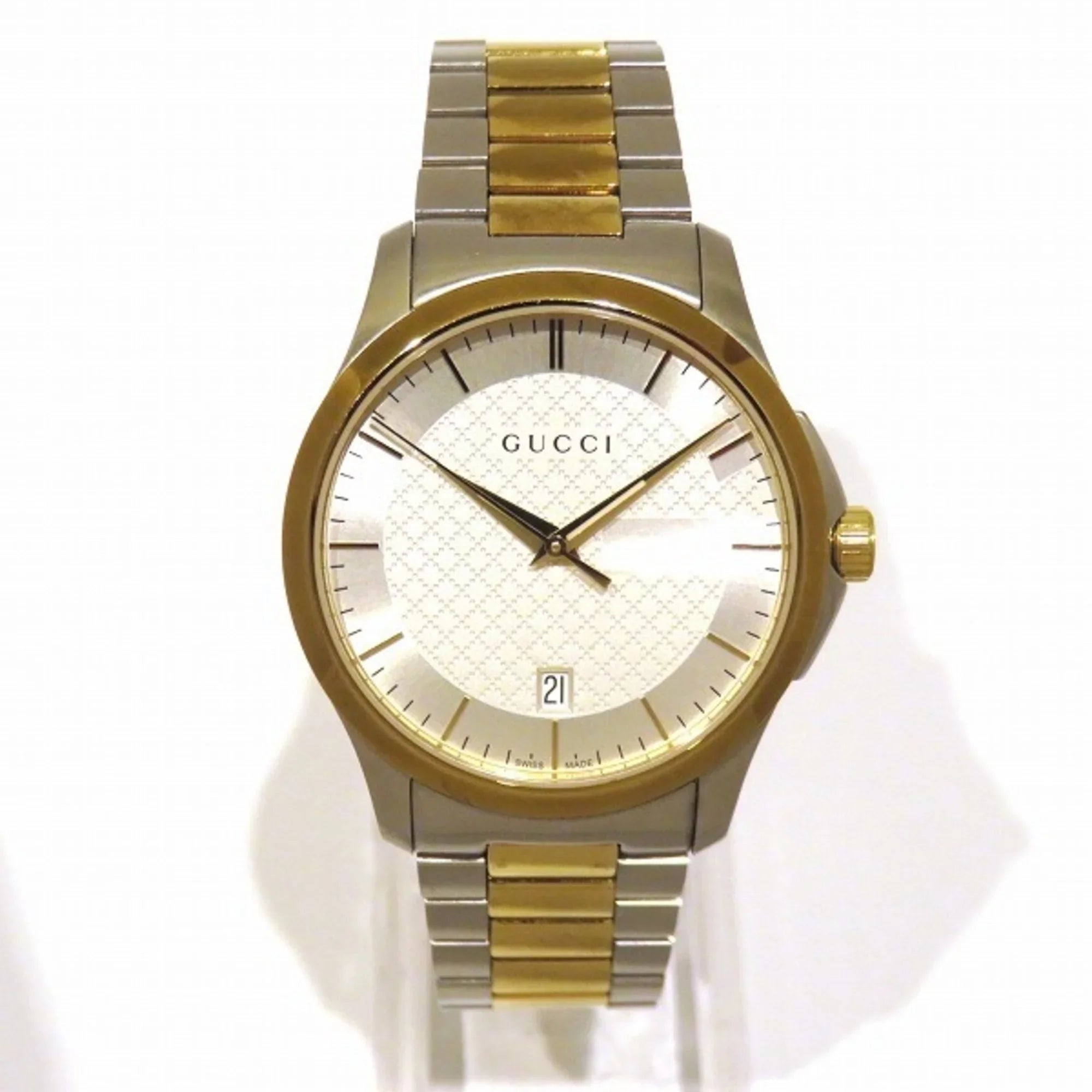 Authenticated Used Gucci   timeless date 126.4 quartz watch men