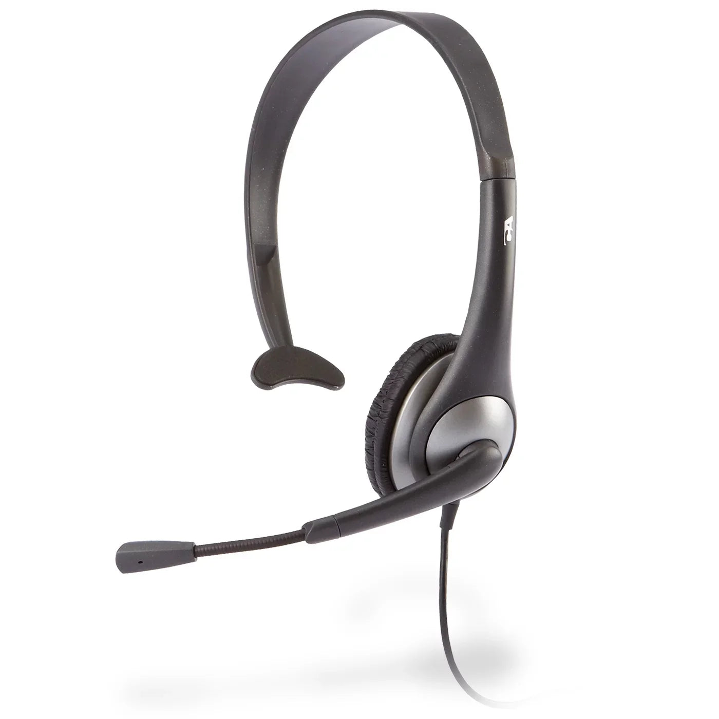 Cyber Acoustics Gray Mono Headset w/ -Adapter & Microphone (-104) -