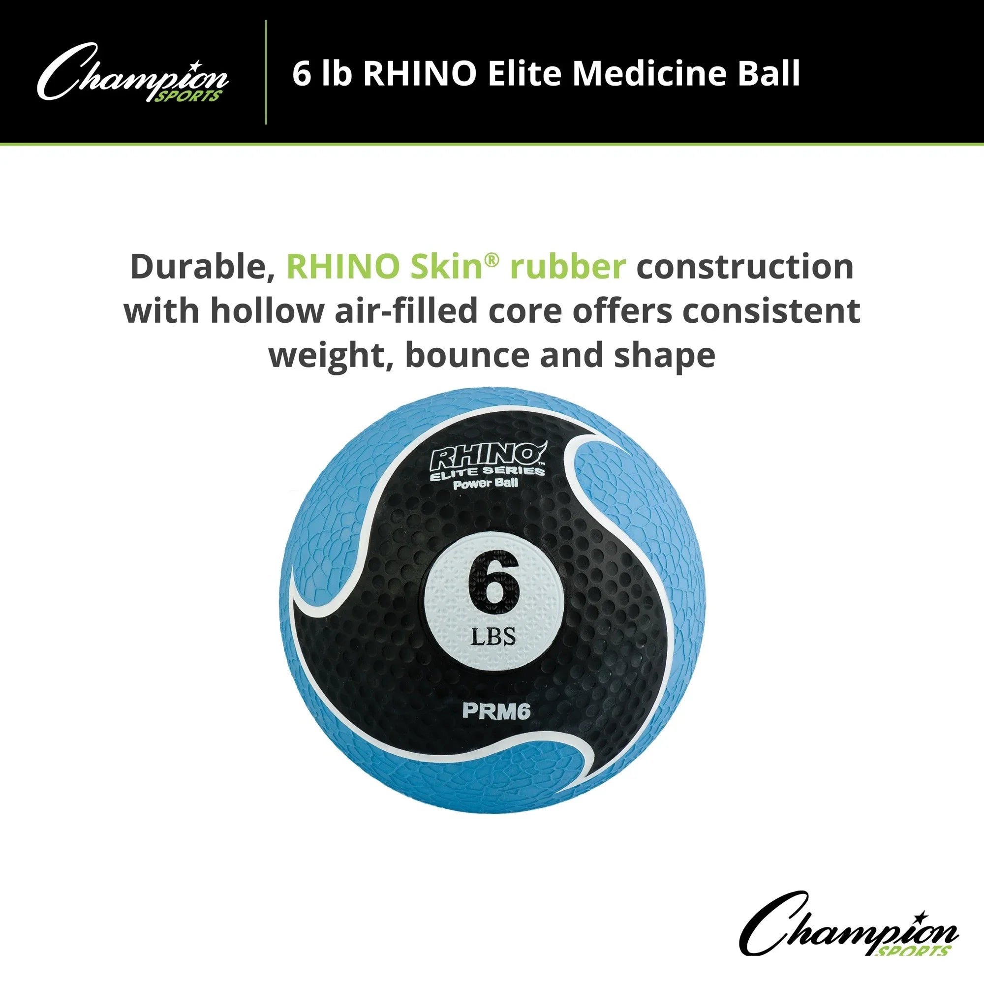 Champion Sports 6lb Rhino® Elite Medicine Ball