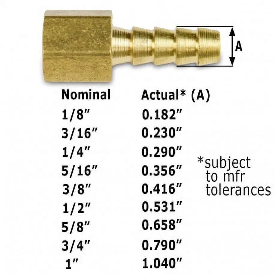 2Pc Everhot 3/4"  x 3/8" Hose Barb Swivel Brass Adapter, Lead Free