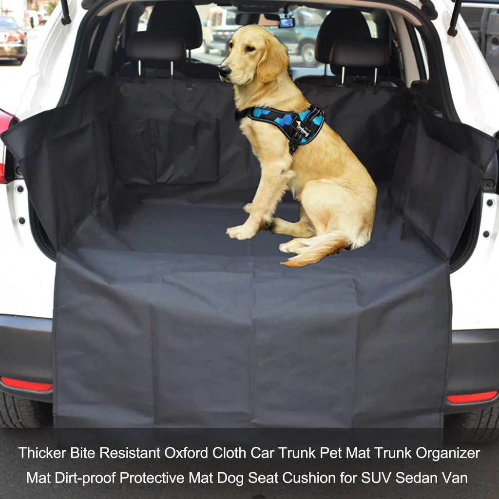 Thicker Bite Resistant Oxford Cloth Car Trunk Pet Mat Trunk Organizer Mat Dirt-Proof Protective Mat Dog Seat Cushion For Suv Sedan Van