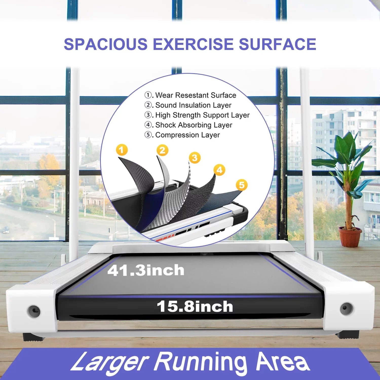Dcenta  2 in 1 Under Desk Treadmill - 2.5  Folding Treadmill for Home, Installation-Free Foldable Treadmill Compact Electric Running Machine, Remote Control &  Display Walking Running Joggi