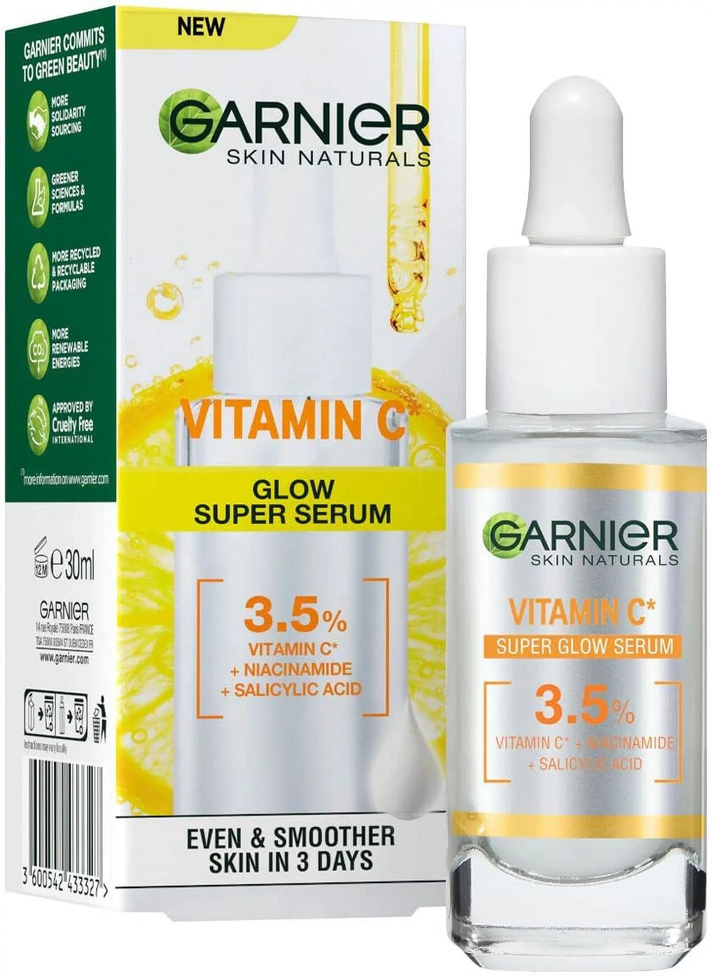 Garnier Skin Naturals Glow And Anti-Dark Spots Brightening Serum, 30Ml.