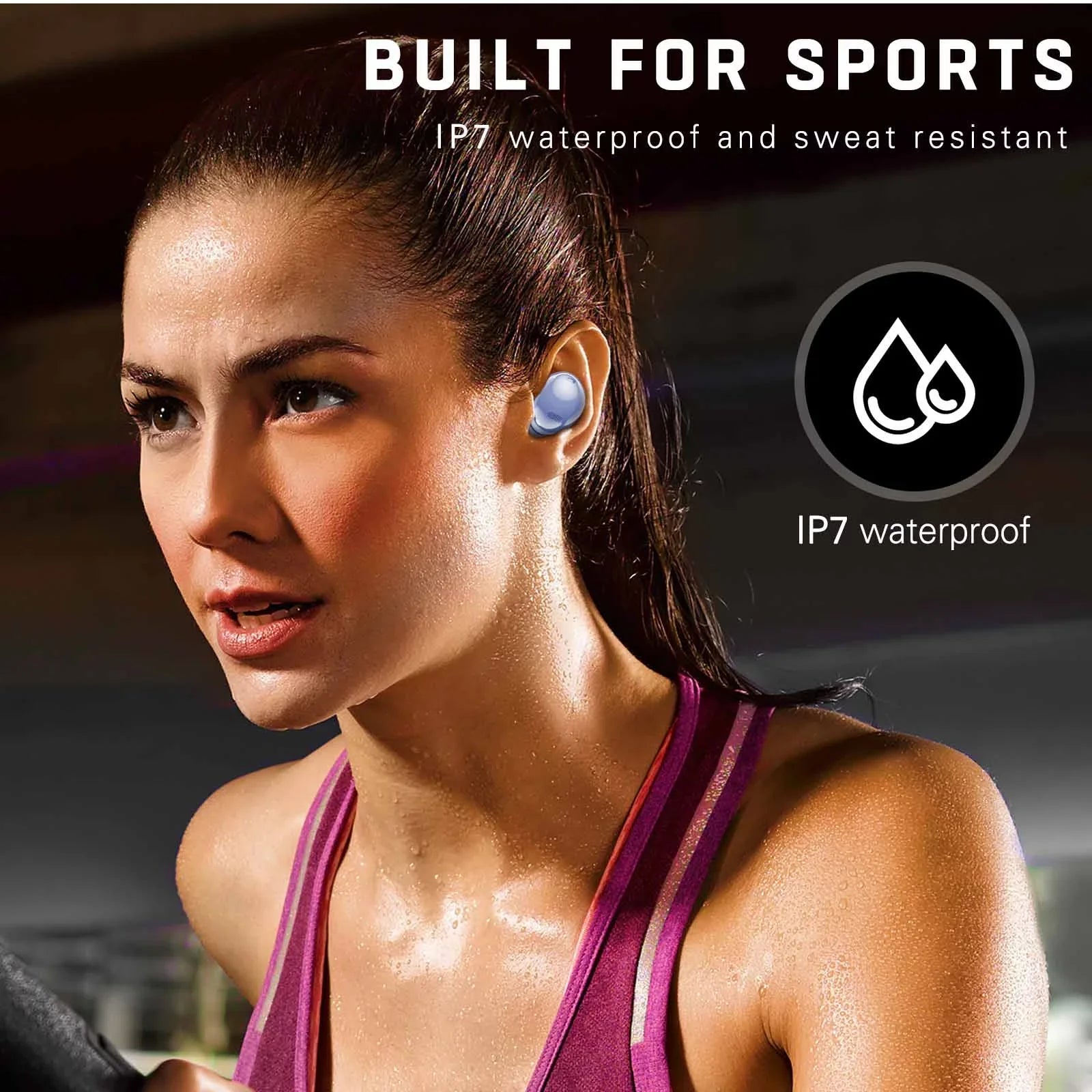 UrbanX Street Buds Pro Bluetooth Earbuds for Vodafone Smart  True Wireless, Noise Isolation, Charging Case, Quality Sound, Water Resistant ( Version) - Amethyst Purple