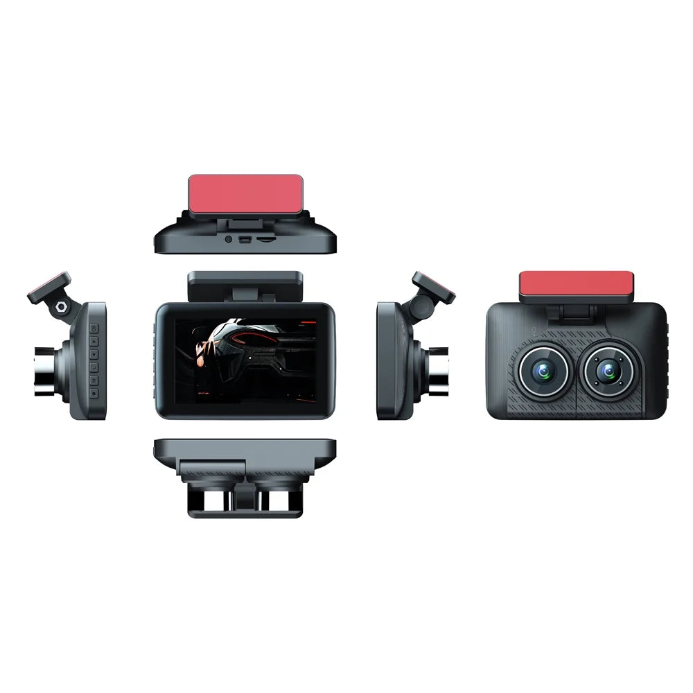 Apexeon 4in Clear Car Rearview Mirror Dash Cam, Car Video Recording Camcorder, Auto Safety Driving Recorder