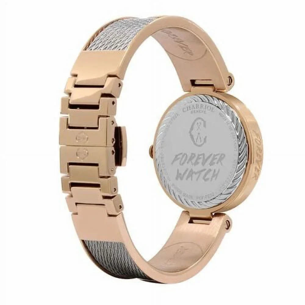 Forever Tiger Rose Gold & Black Dial Ladies Watch