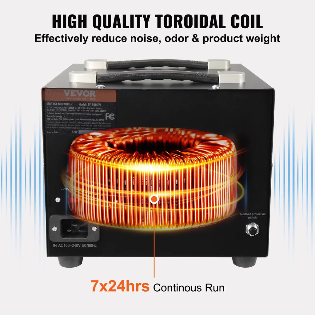 2000W Voltage Converter Transformer Step Up/Down 220V-110V /110V-220V