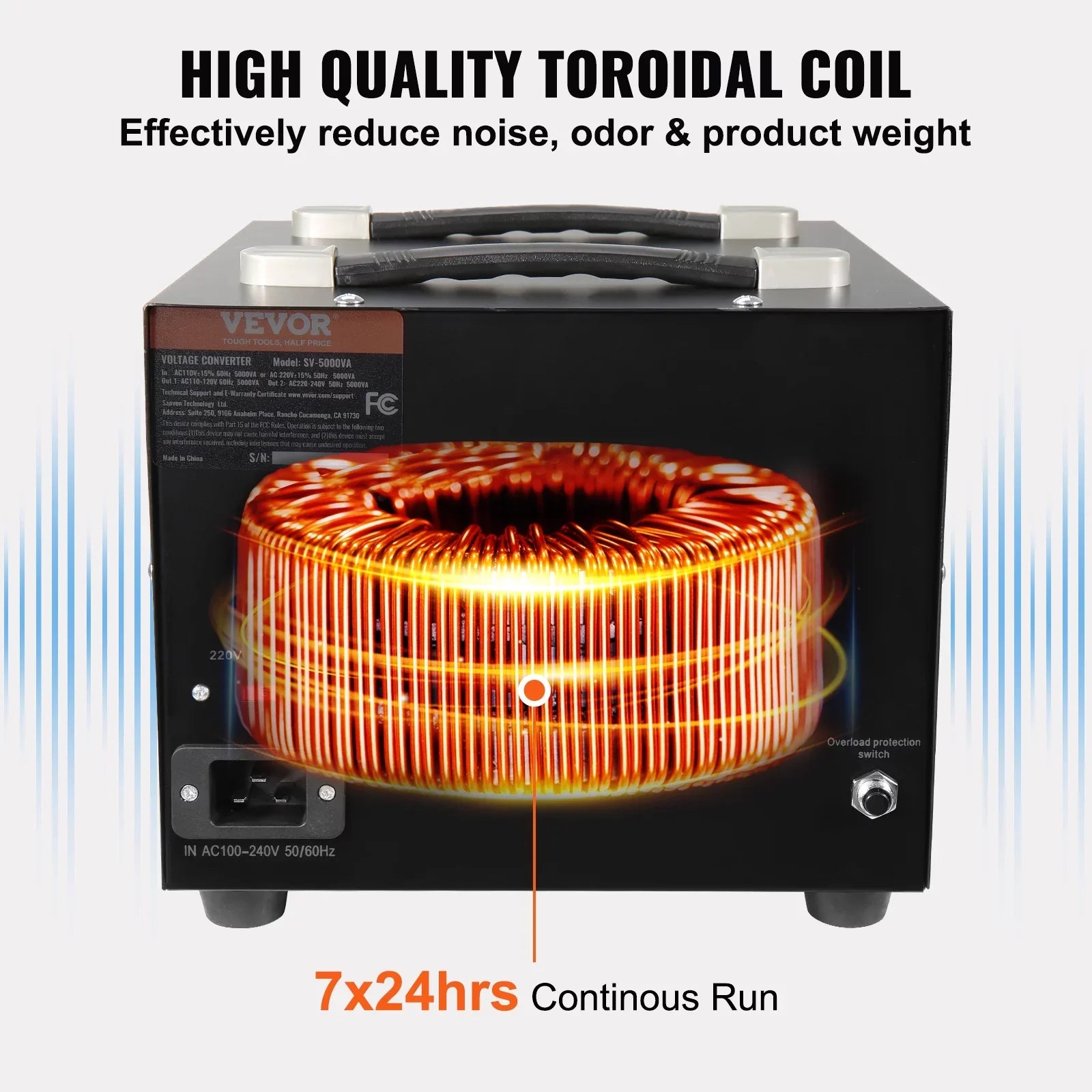 2000W Voltage Converter Transformer Step Up/Down 220V-110V /110V-220V