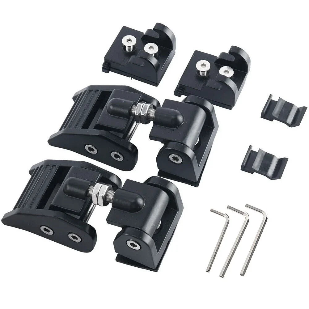 Onemayship 2 Pack Front Hood Latch Lock Catch for Jeep Wrangler  07-18  Secure Vehicle Protection-Black