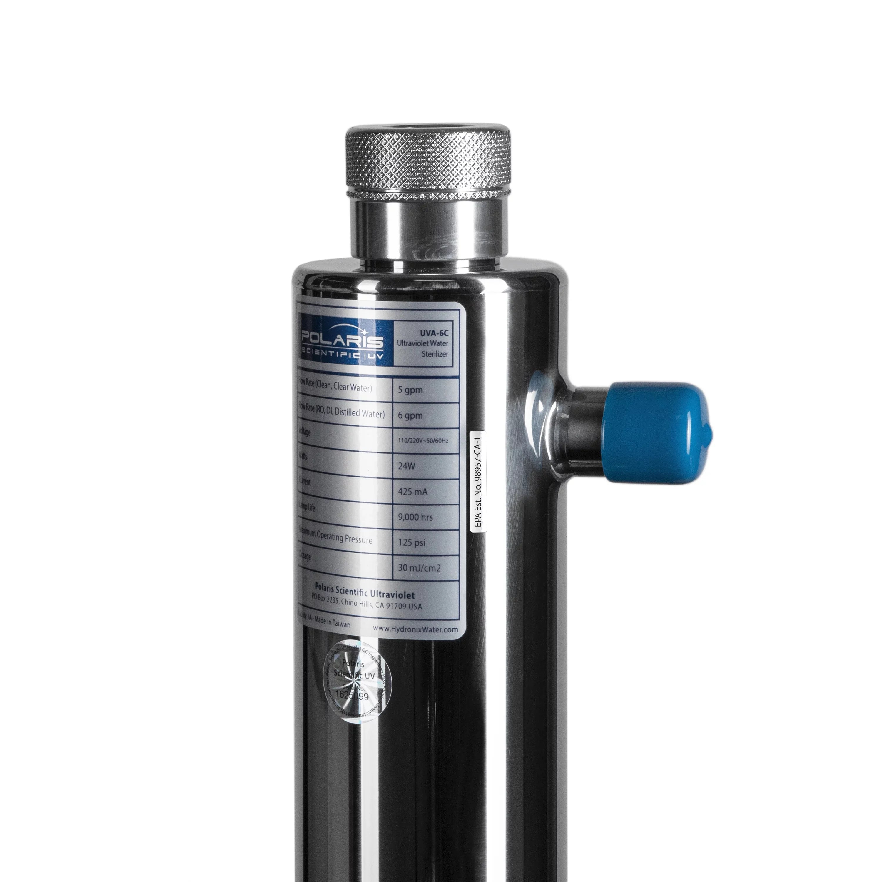 Polaris -6C Ultraviolet  Disinfection Sterilizer for Whole House,  & Drinking Water Systems, 6