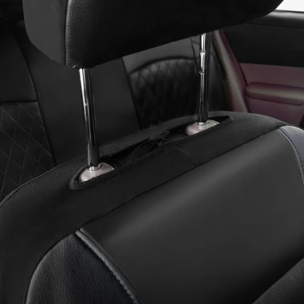 Andoe 9 Pcs Car Seat Cover, 5 Seats  Leather Universal Seat Cover Full Set Auto Interior Accessories for Auto Trucks Van
