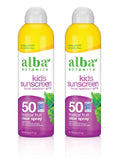 Alba Botanica Kids Sunscreen For Face And Body, Tropical Fruit Sunscreen Spray For Kids, Broad Spectrum Spf 50, Water Resistant And Hypoallergenic, 6 Fl. Oz. Bottle (Pack Of 2).