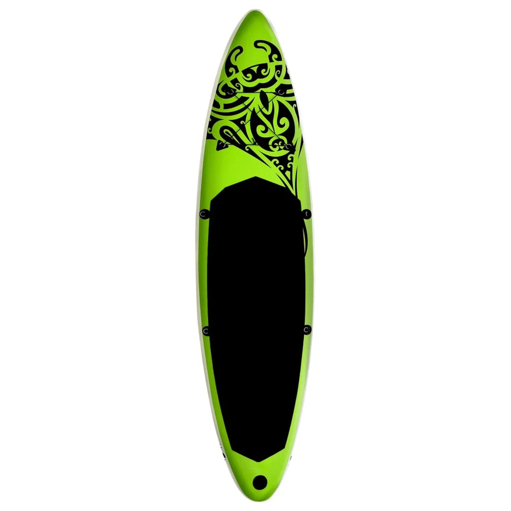 Carevas Inflatable Paddleboard Set 126"x29.9"x5.9" Green