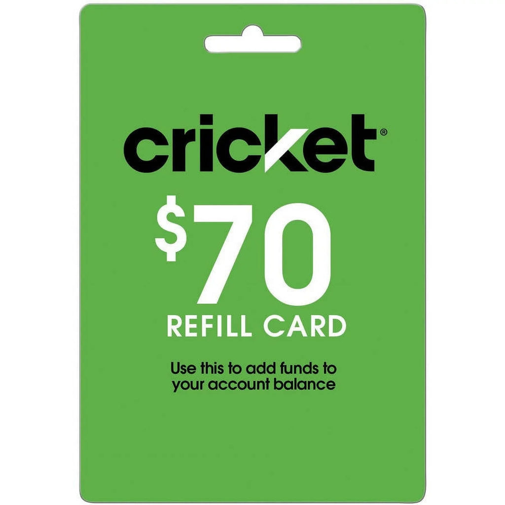 Cricket Wireless $70 e- Top Up (Email Delivery)