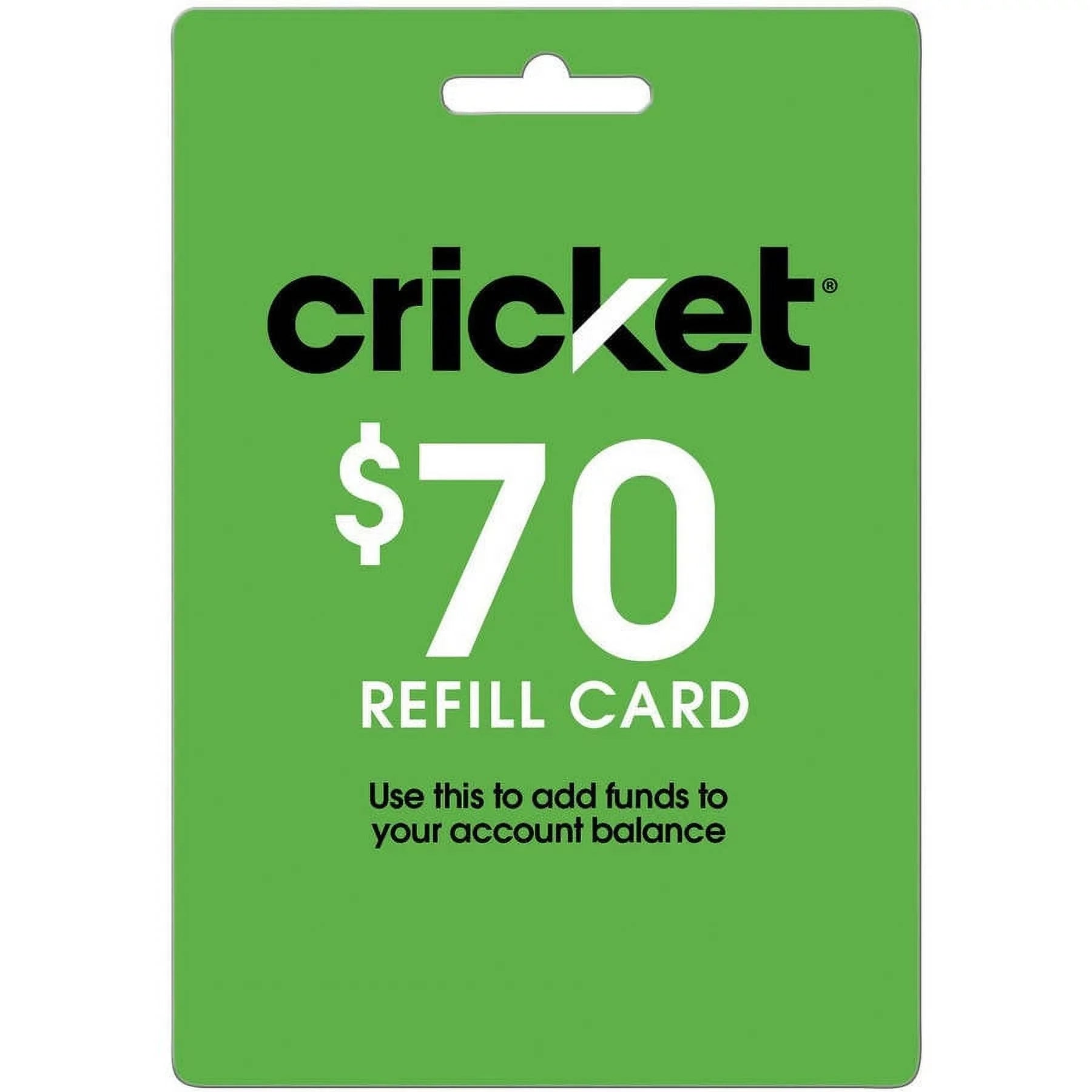 Cricket Wireless $70 e- Top Up (Email Delivery)