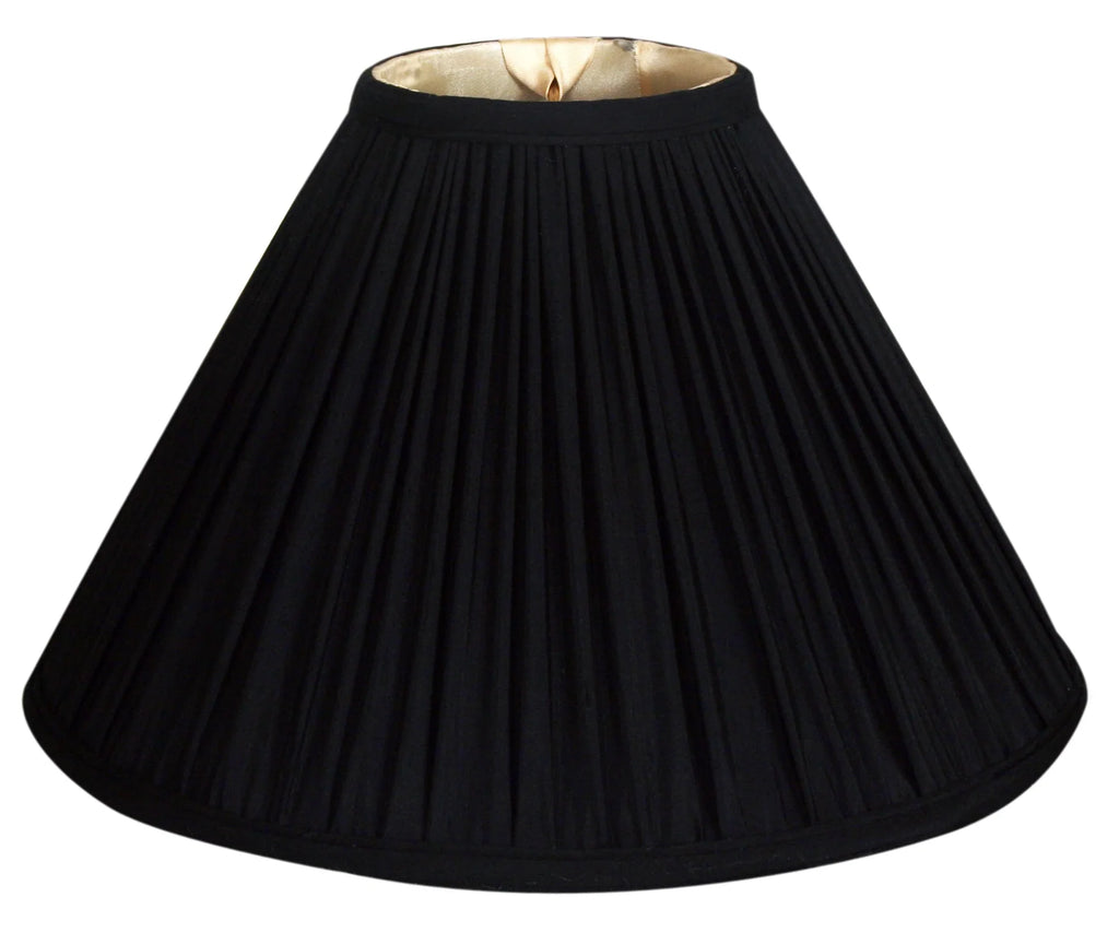 Royal Designs 14" Coolie Empire Gather Pleat Lamp Shade Black