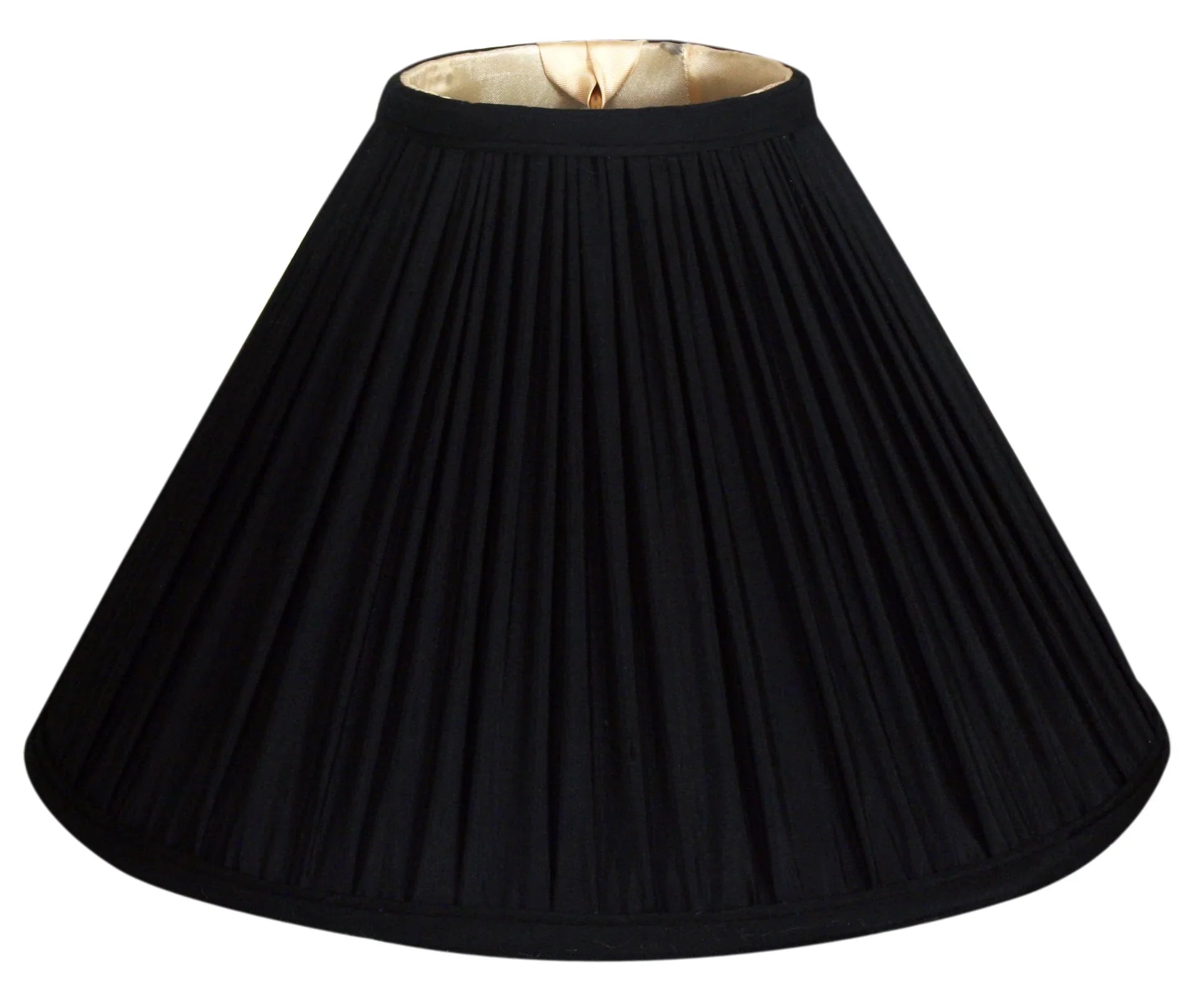 Royal Designs 14" Coolie Empire Gather Pleat Lamp Shade Black