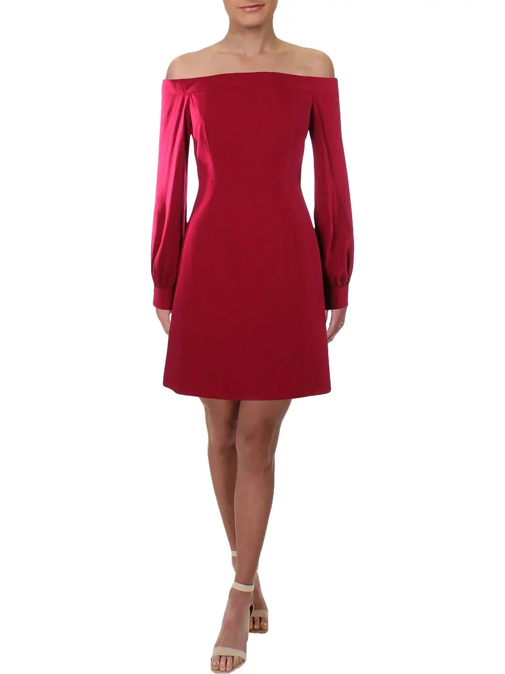Jill Jill Stuart Women's Off-The-Shoulder Cocktail Dress (0, Wineberry)