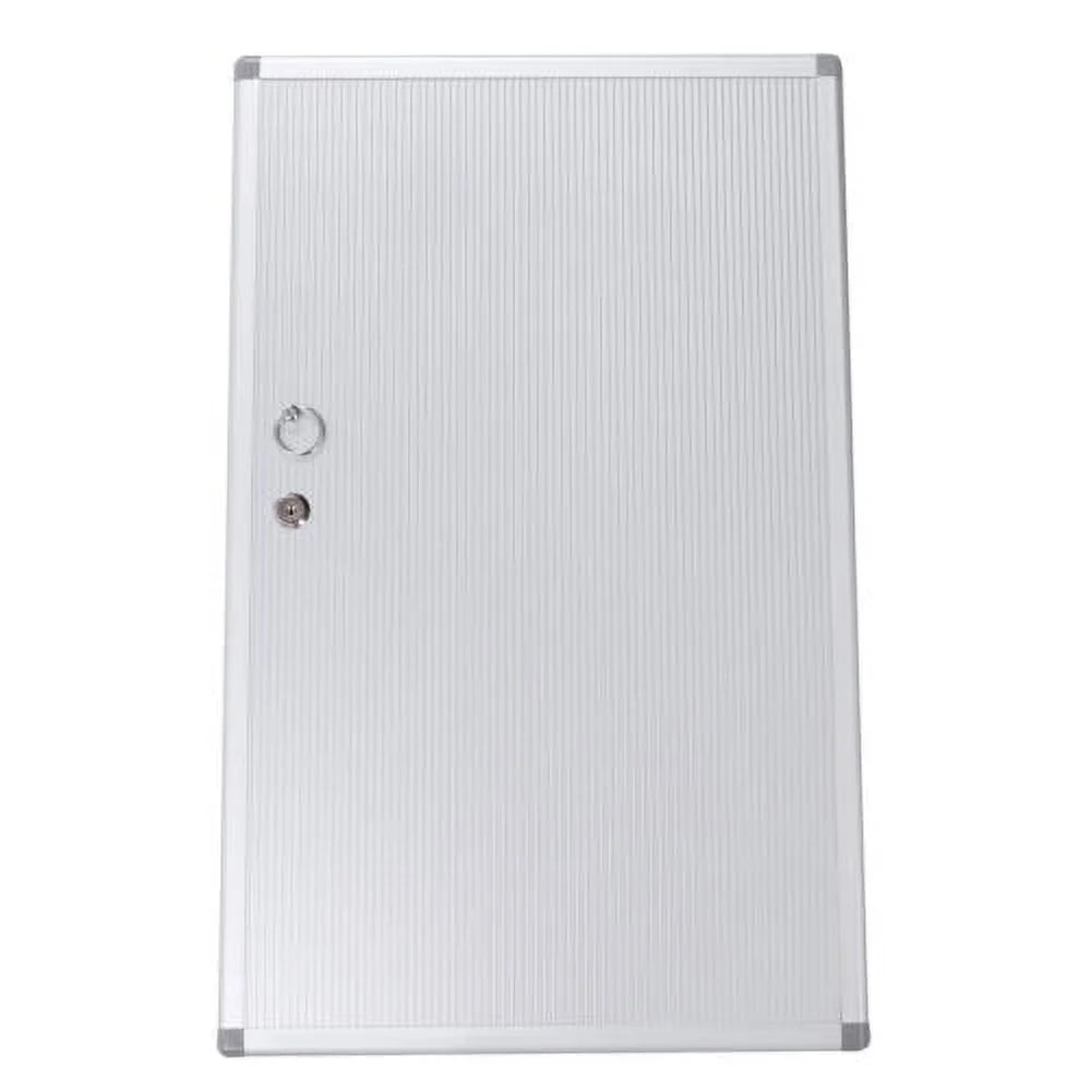 96 Keys Storage Cabinet Lock Box Safe Organizer Wall Mount Key Holder Silver