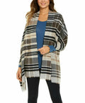 Echo Textured Plaid Oblong Scarf