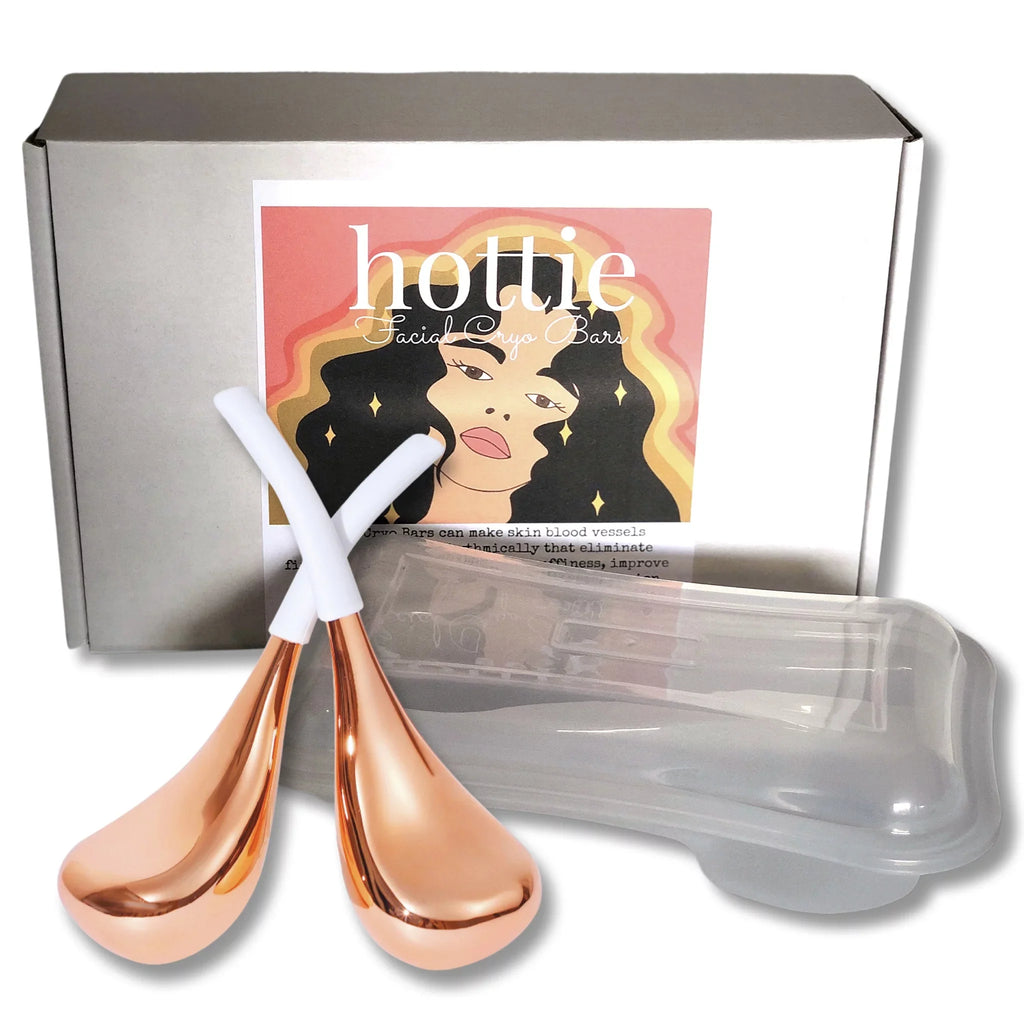 Hottie Facial Cryo Bars, Ice Globes for Face, Cryo Sticks for Face, Rose Gold Cold Therapy, face care tools