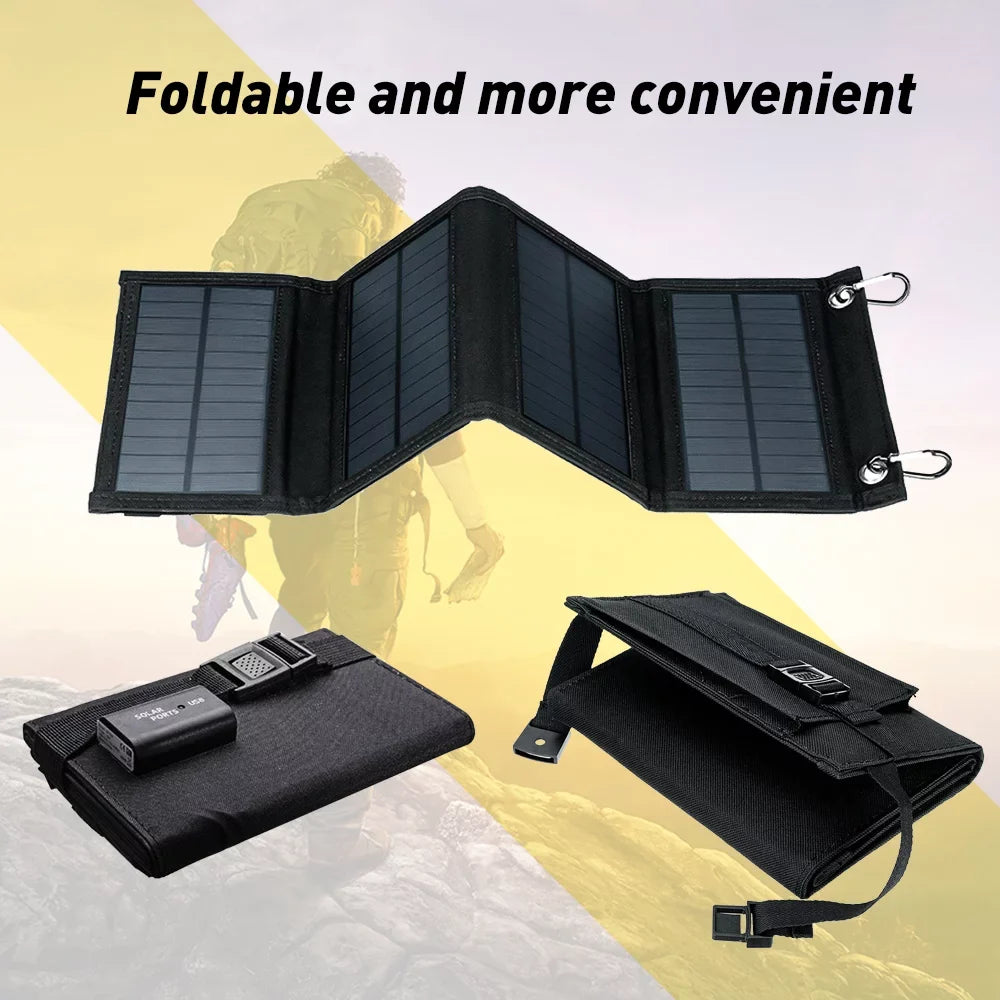 80W Outdoor Foldable  Solar Panel Power Bank for Camping Hiking